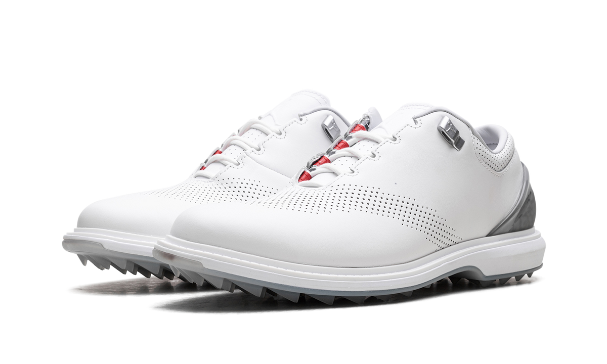 Overkicks - Air Jordan ADG 4 Golf White Pure Platinum (DM0103-105) - vista trasera