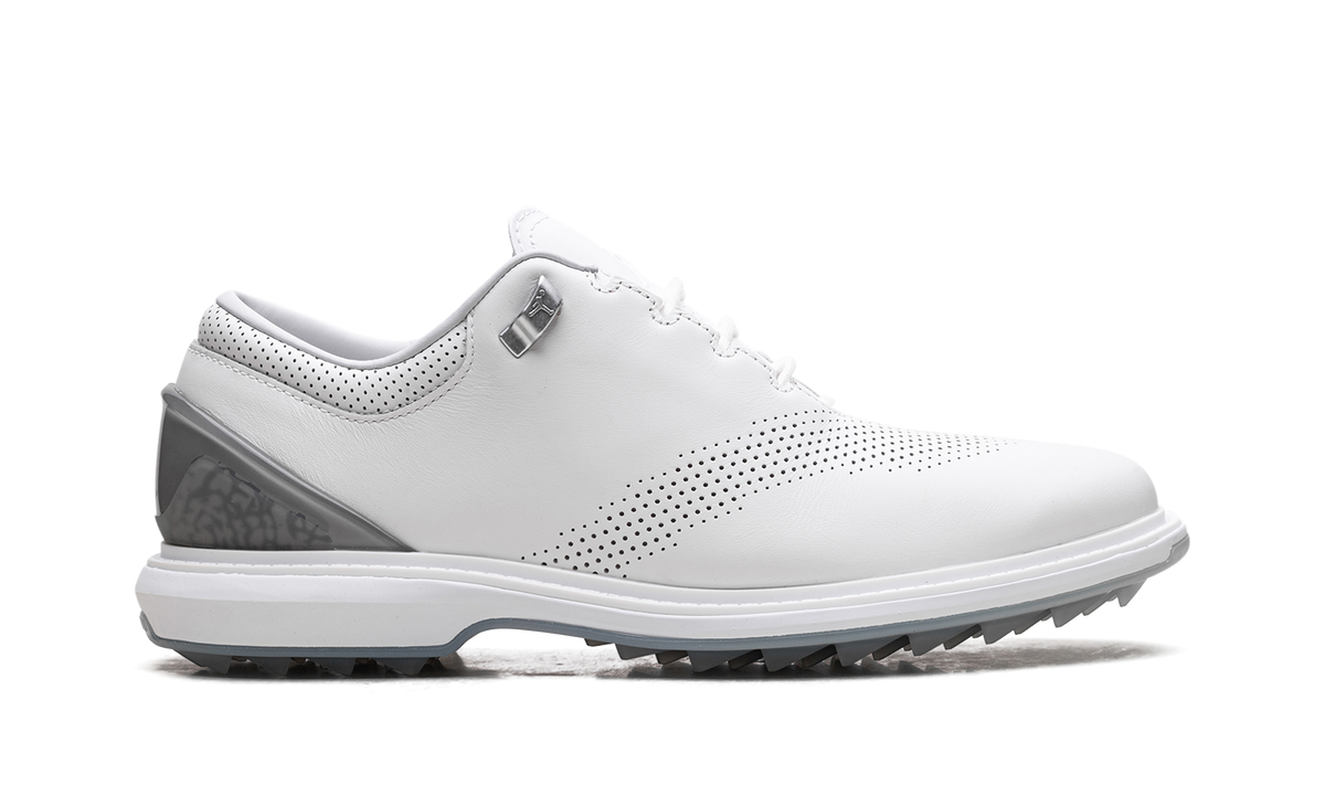 Overkicks - Air Jordan ADG 4 Golf White Pure Platinum (DM0103-105) - detalle talón