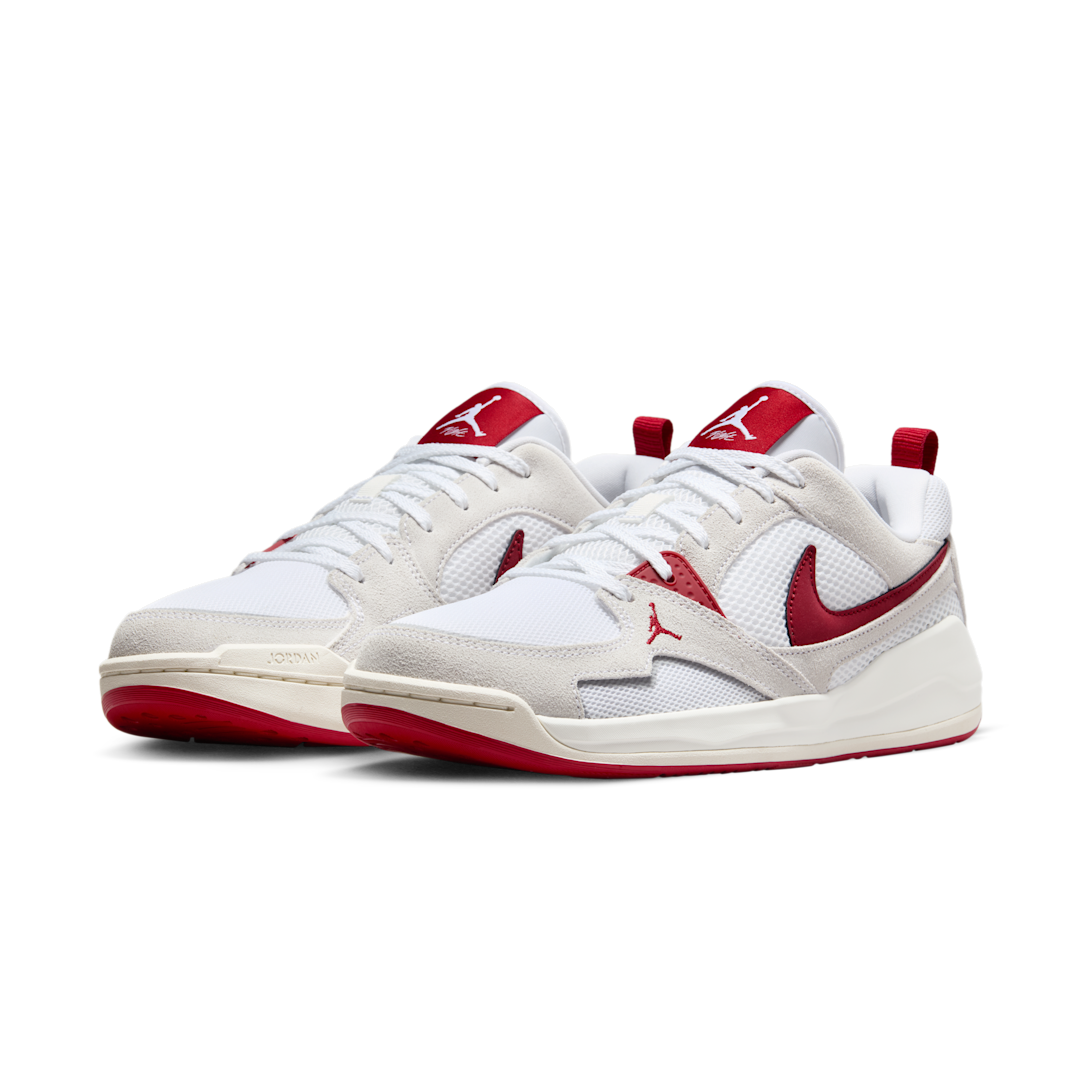 Overkicks - Air Jordan CMFT Era White Sail Black Varsity Red (HJ6777-116) - vista trasera