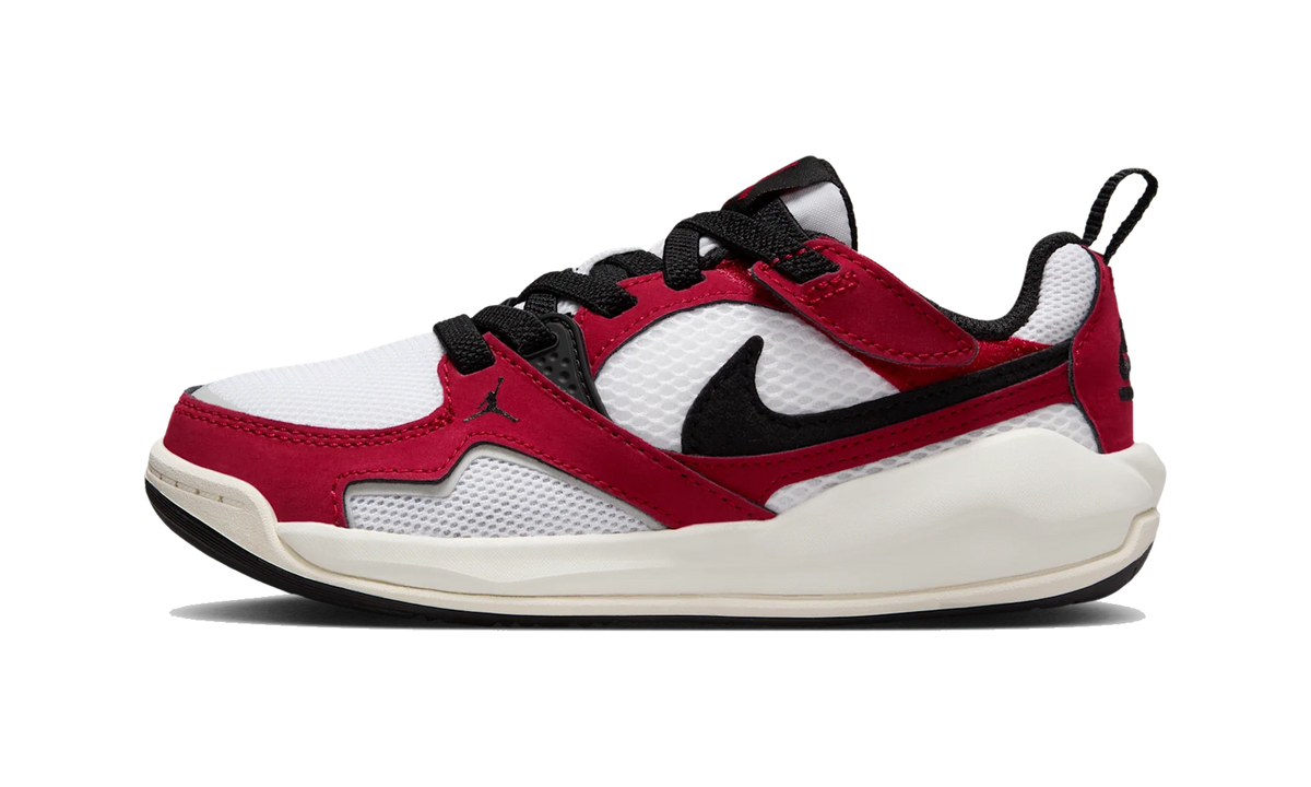 Overkicks - Air Jordan CMFT Era White Varsity Red Sail Black (PS) (HQ0507-106) - vista lateral