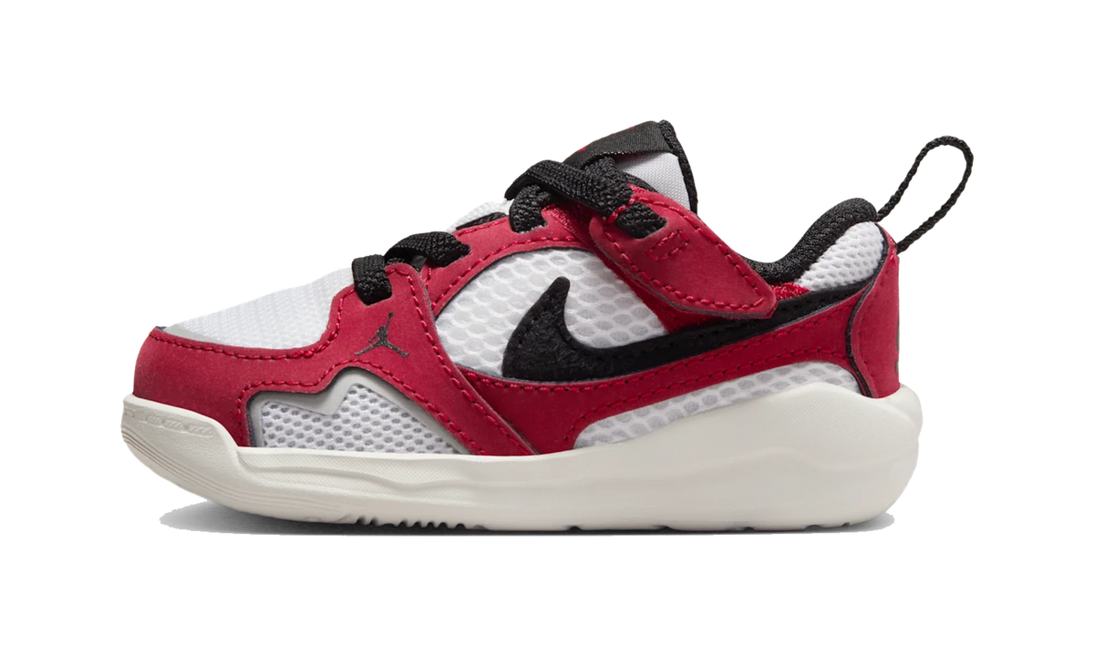 Overkicks - Air Jordan CMFT Era White Varsity Red Sail Black (TD) (HQ0508-106) - vista lateral