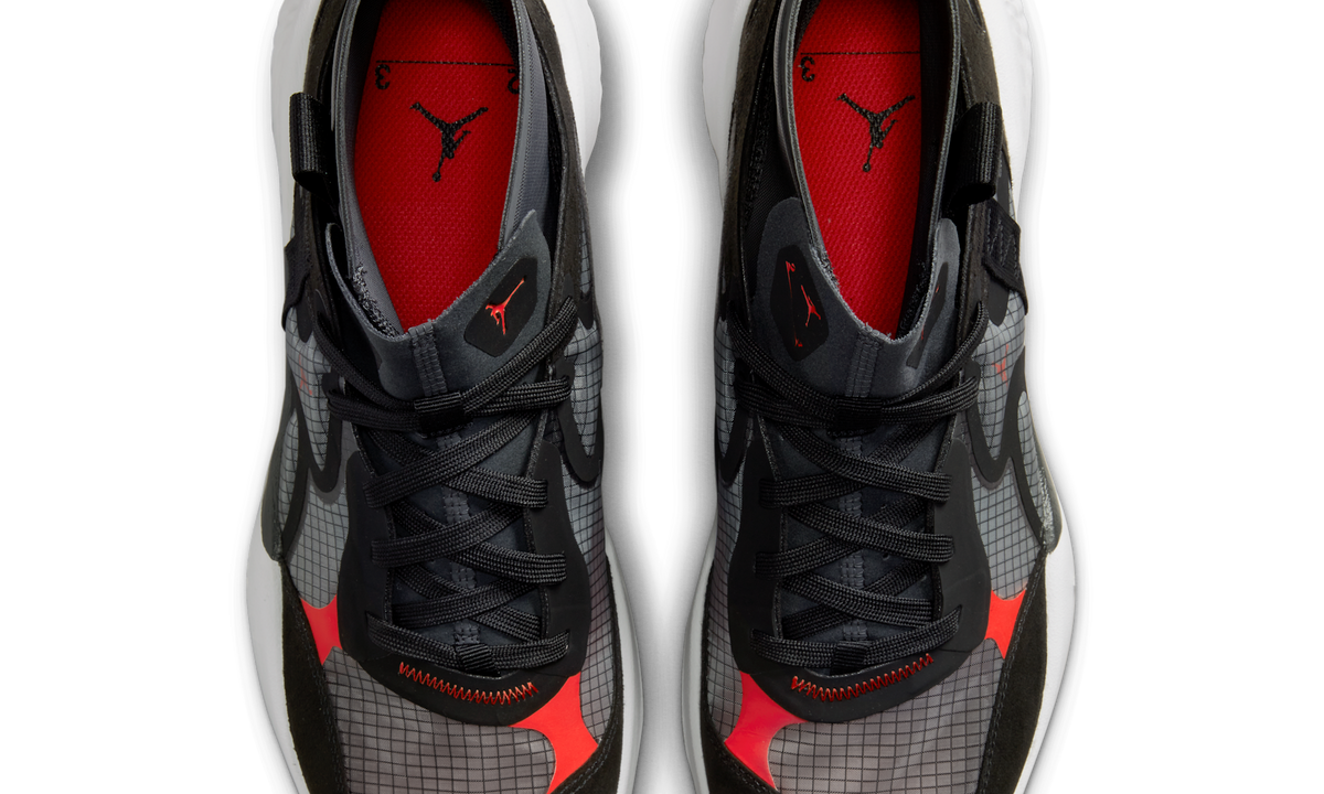 Overkicks - Air Jordan Delta 3 Mid Black Chile Red (DR7614-060) - vista superior