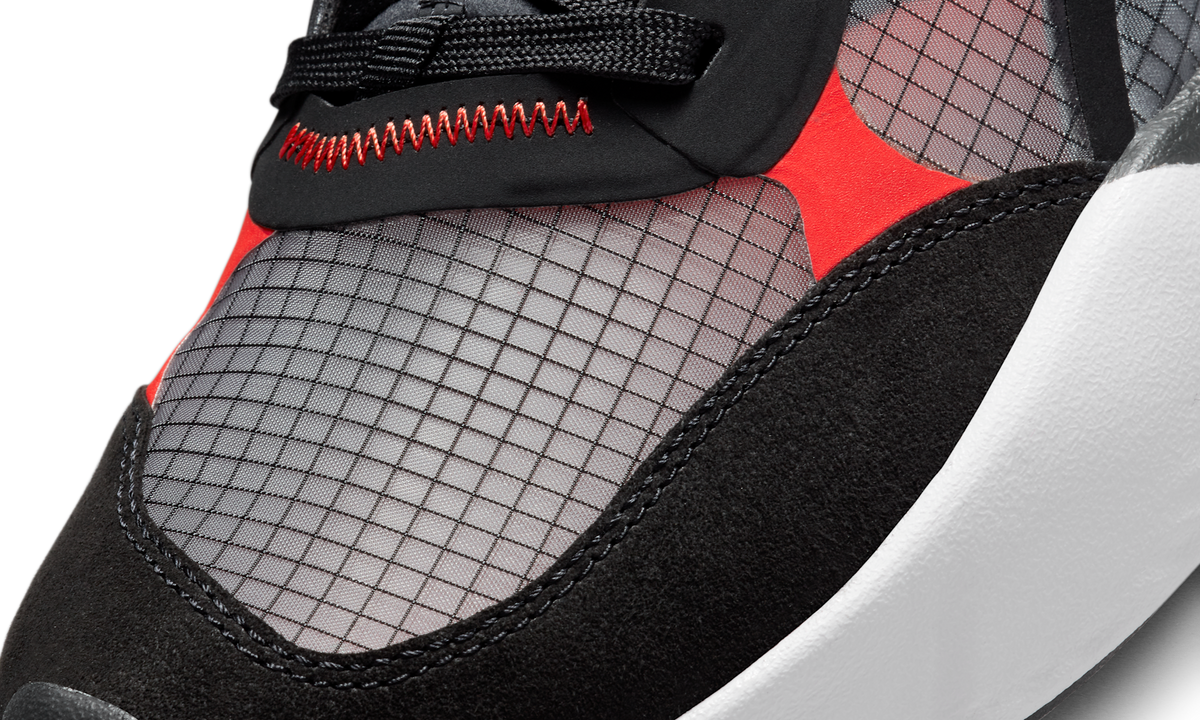 Overkicks - Air Jordan Delta 3 Mid Black Chile Red (DR7614-060) - detalle lateral interior