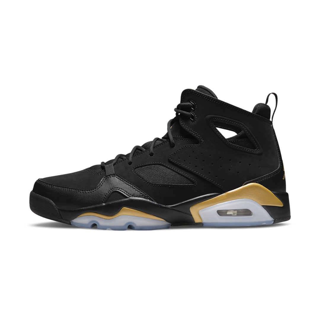 Overkicks - Air Jordan Flight Club 91 Black Metallic Gold (2021) (DC7329-007) - vista lateral