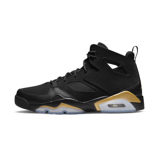 Overkicks - Air Jordan Flight Club 91 Black Metallic Gold (2021) (DC7329-007) - vista lateral