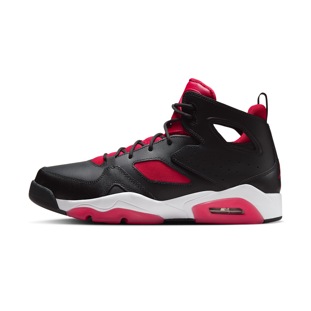 Overkicks - Air Jordan Flight Club 91 Black White Varsity Red (DC7329-061) - vista lateral