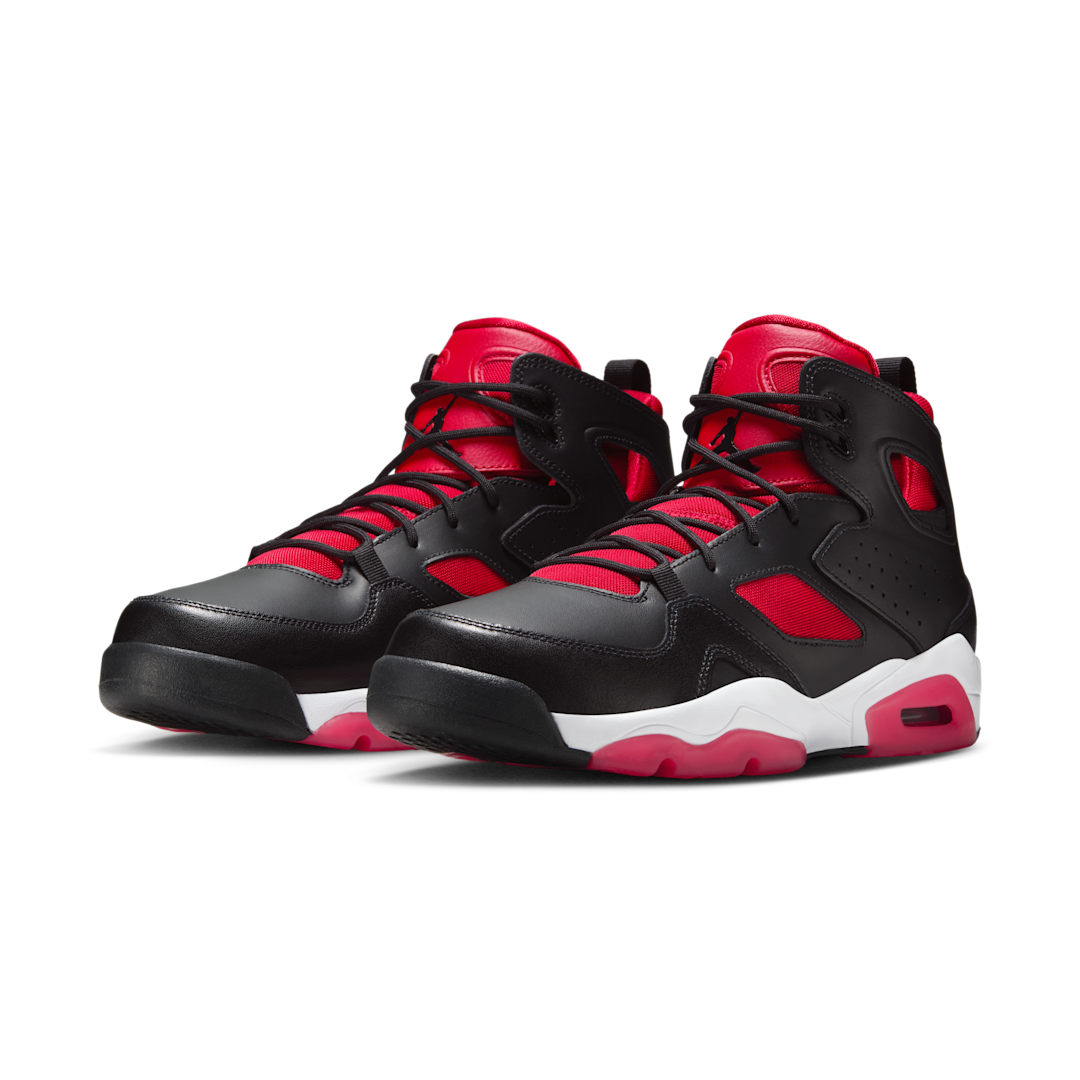Overkicks - Air Jordan Flight Club 91 Black White Varsity Red (DC7329-061) - vista trasera
