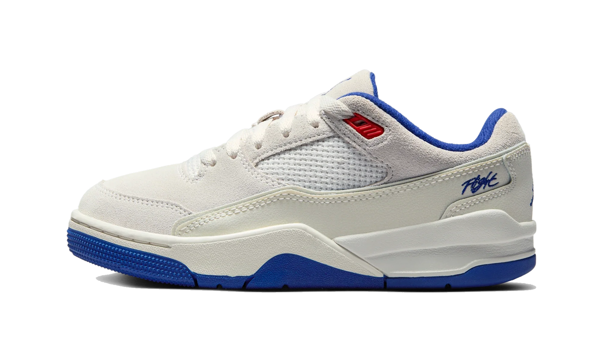 Overkicks - Air Jordan Flight Court Beige Royal (GS) (HF3333-005) - vista lateral