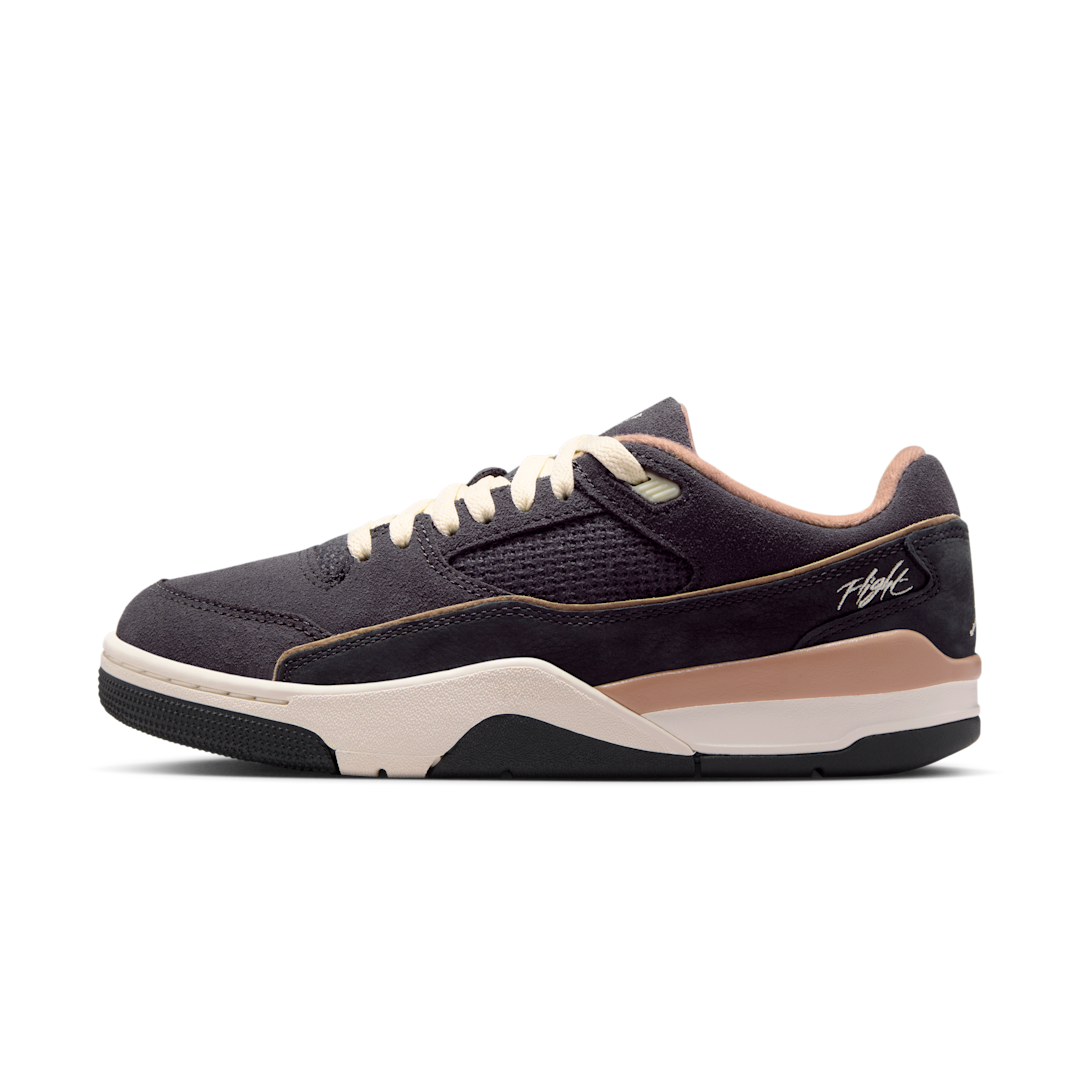 Overkicks - Air Jordan Flight Court Black Rattan Coconut Milk (FZ9854-001) - vista lateral