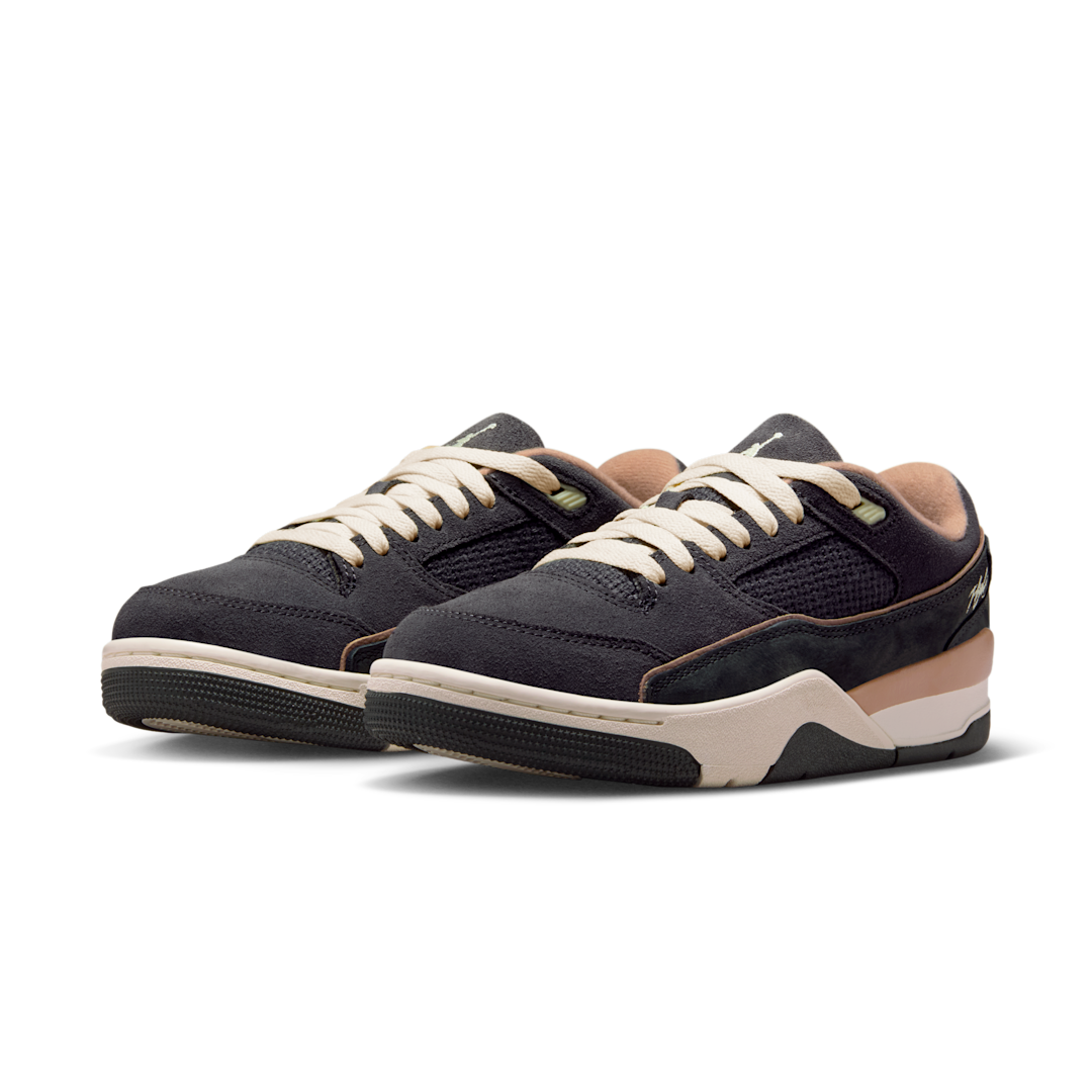Overkicks - Air Jordan Flight Court Black Rattan Coconut Milk (FZ9854-001) - vista trasera