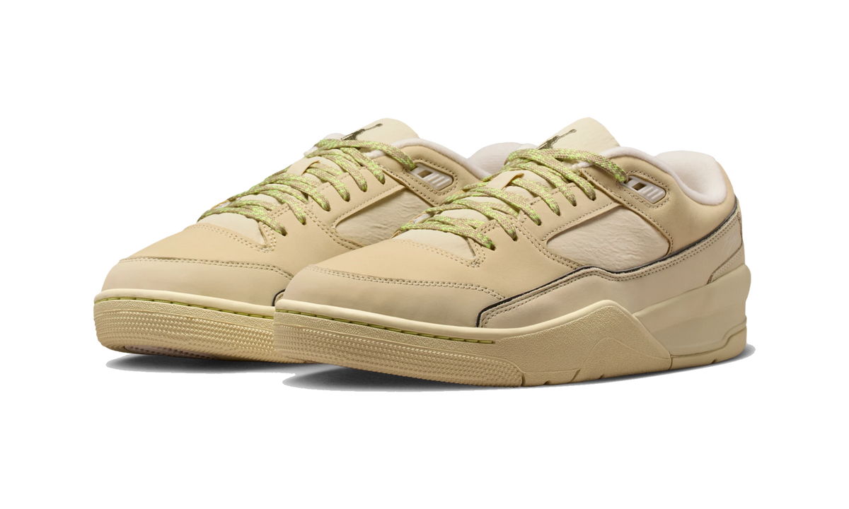Overkicks - Air Jordan Flight Court Light Khaki Lemon Twist (HF3255-203) - vista trasera