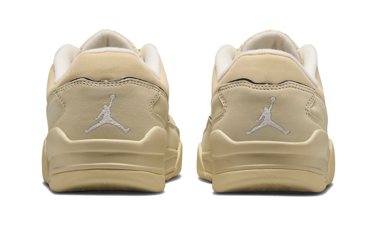 Overkicks - Air Jordan Flight Court Light Khaki Lemon Twist (HF3255-203) - detalle talón