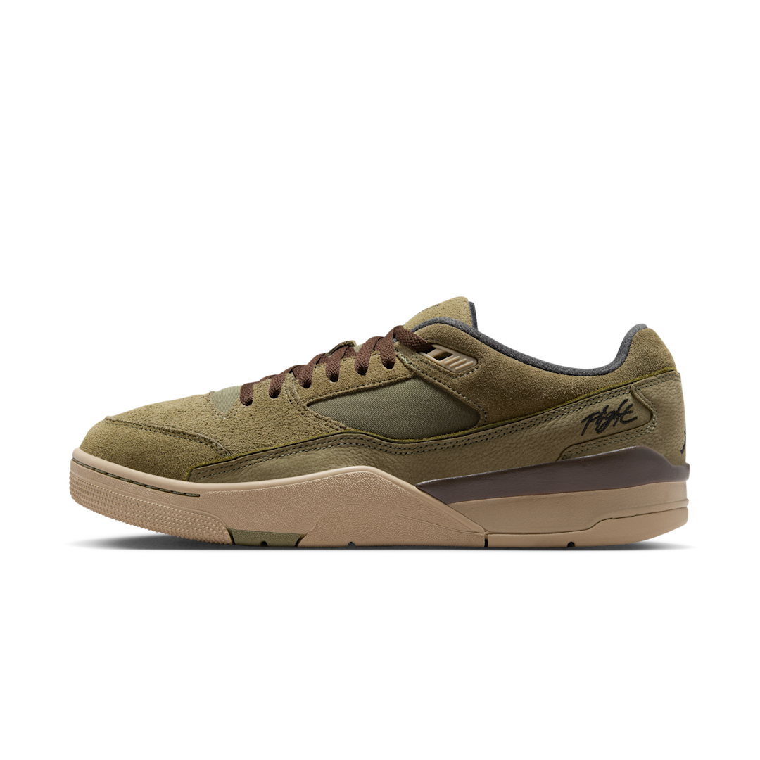 Overkicks - Air Jordan Flight Court Medium Olive Baroque Brown (HF3255-202) - vista lateral