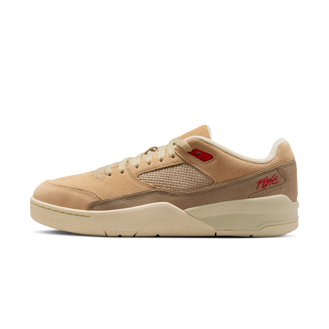 Overkicks - Air Jordan Flight Court Mushroom Desert Camo Fossil Fire Red (HF3255-201) - vista lateral