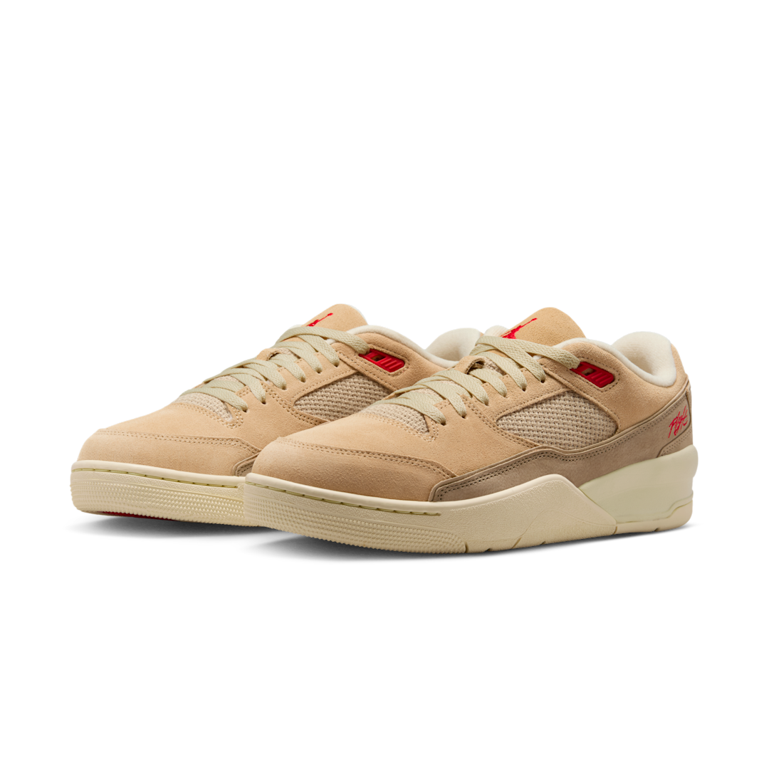 Overkicks - Air Jordan Flight Court Mushroom Desert Camo Fossil Fire Red (HF3255-201) - vista trasera