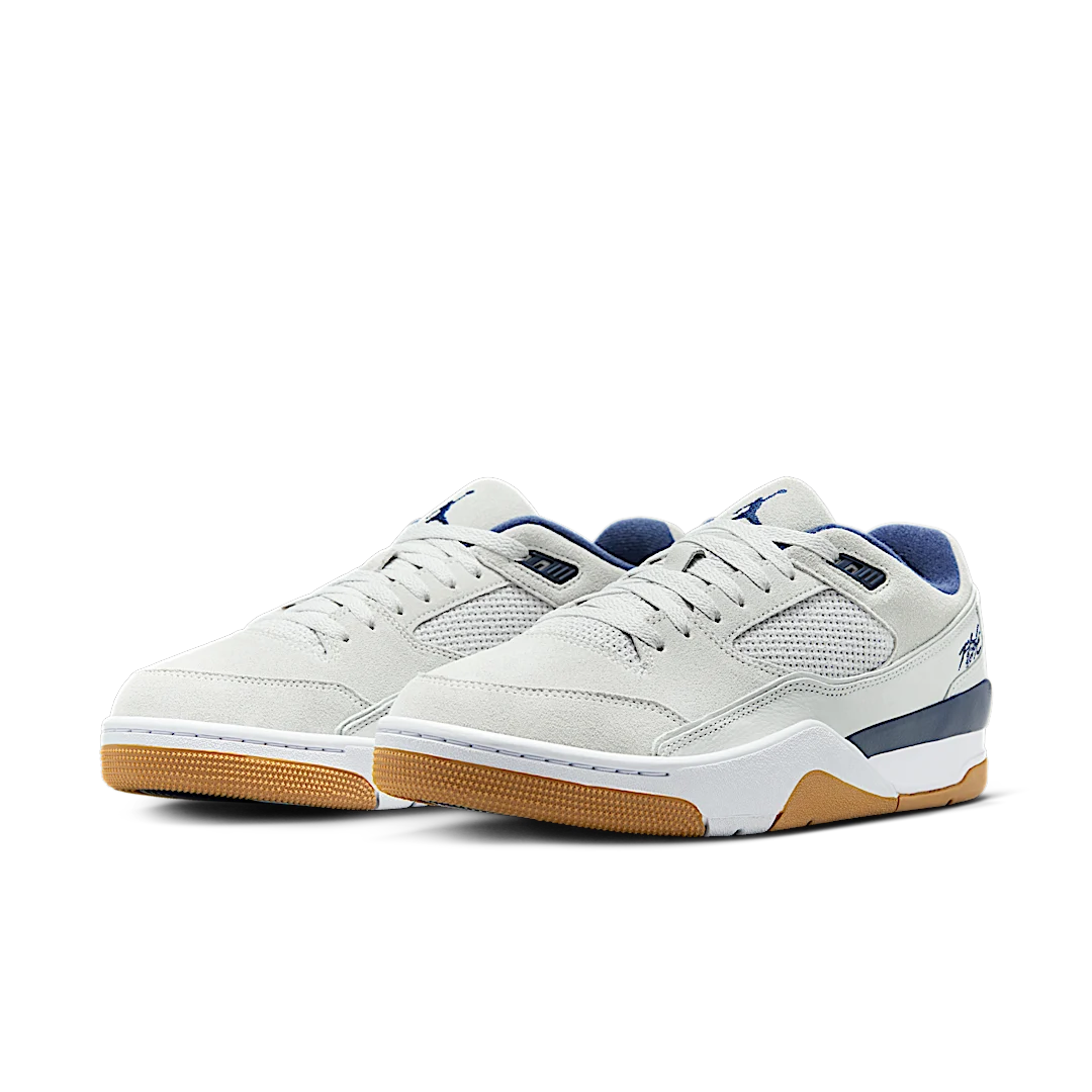 Overkicks - Air Jordan Flight Court Neutral Grey White Gum Light Brown Midnight Navy (HF3255-004) - vista trasera