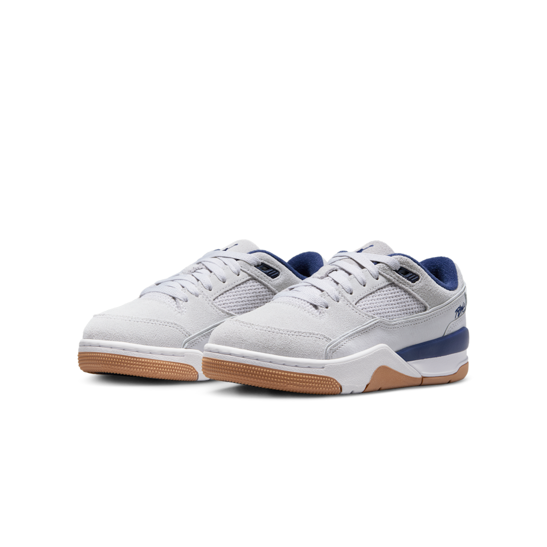 Overkicks - Air Jordan Flight Court Neutral Grey White Gum Light Brown Midnight Navy (GS) (HF3333-004) - imagen 2
