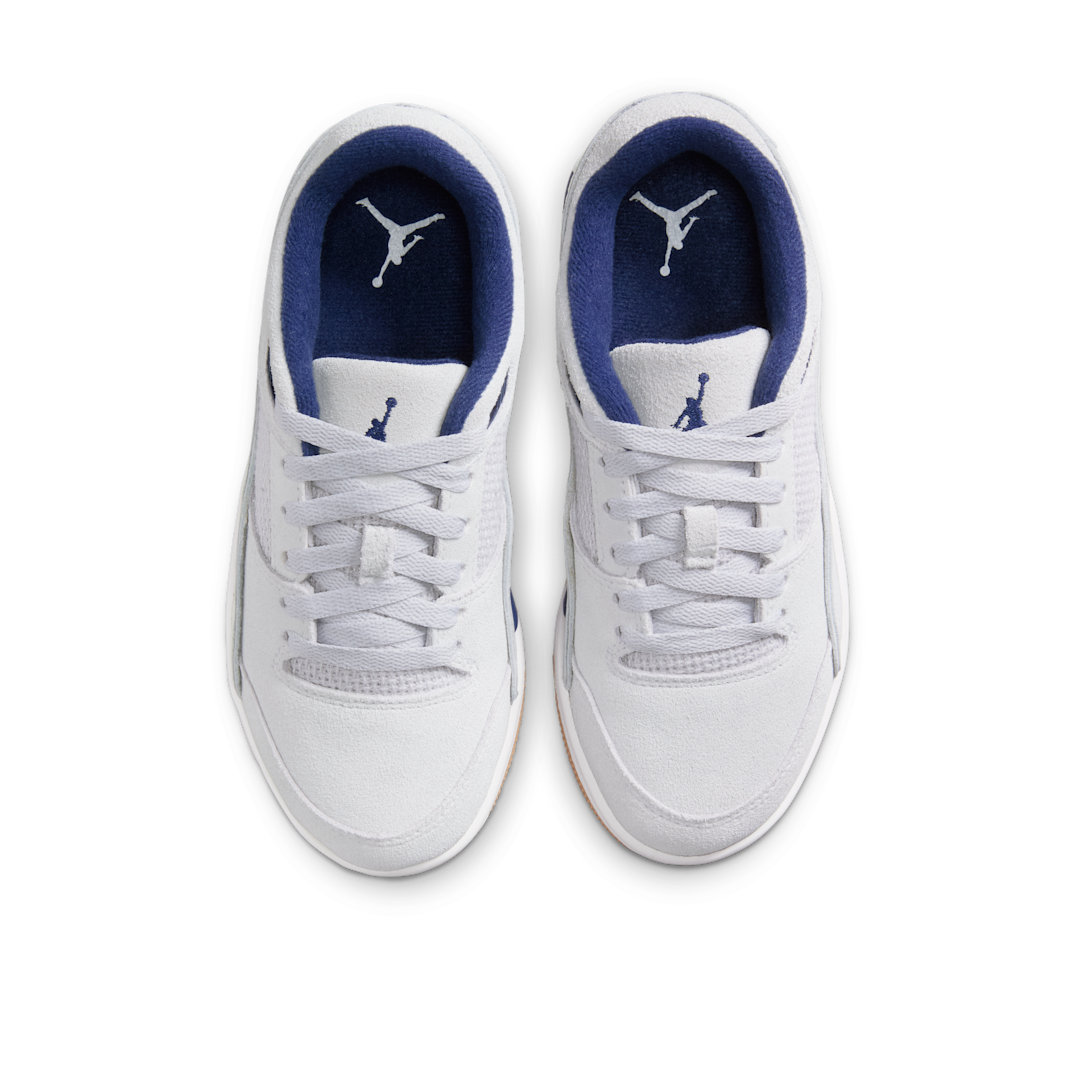 Overkicks - Air Jordan Flight Court Neutral Grey White Gum Light Brown Midnight Navy (GS) (HF3333-004) - imagen 3