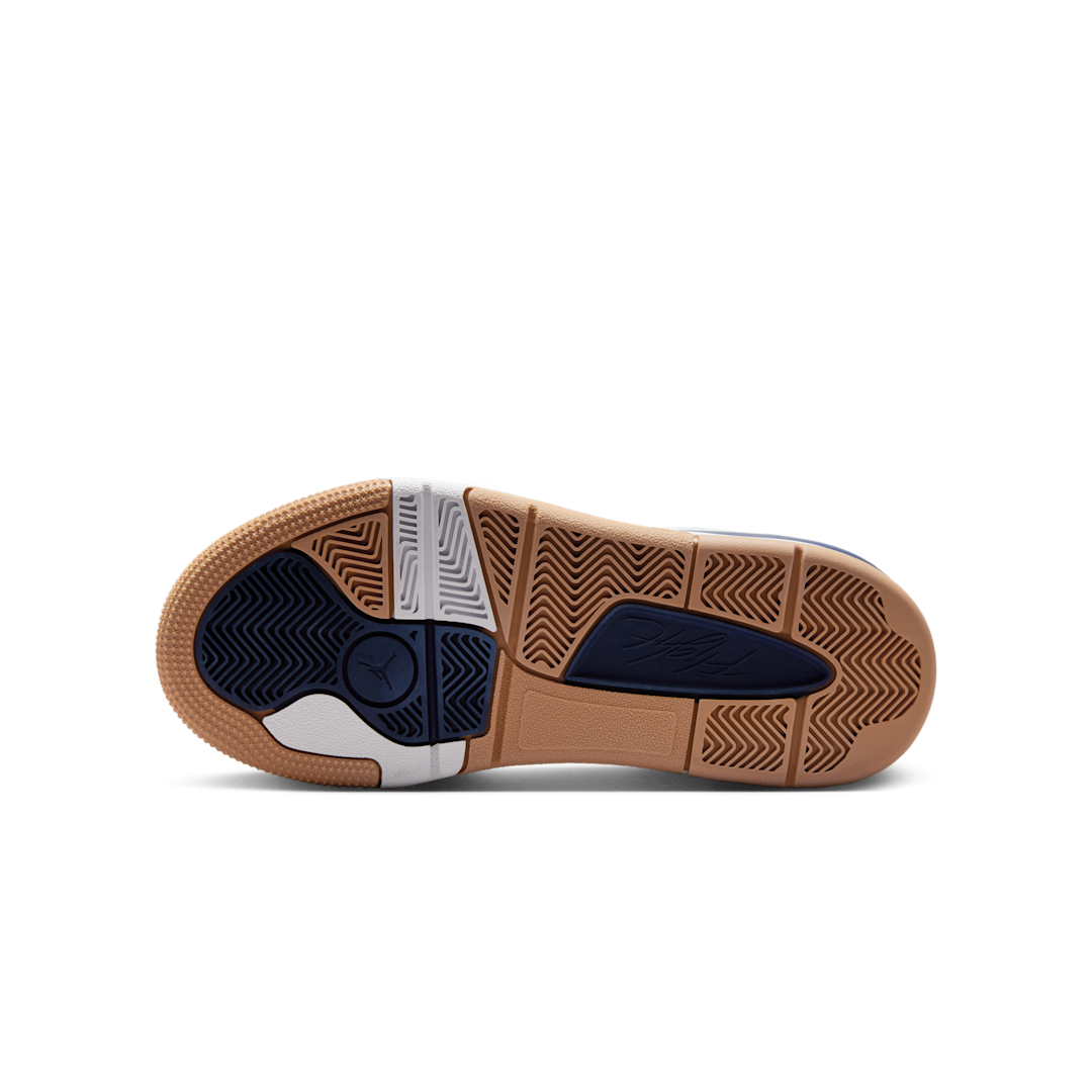 Overkicks - Air Jordan Flight Court Neutral Grey White Gum Light Brown Midnight Navy (GS) (HF3333-004) - imagen 4