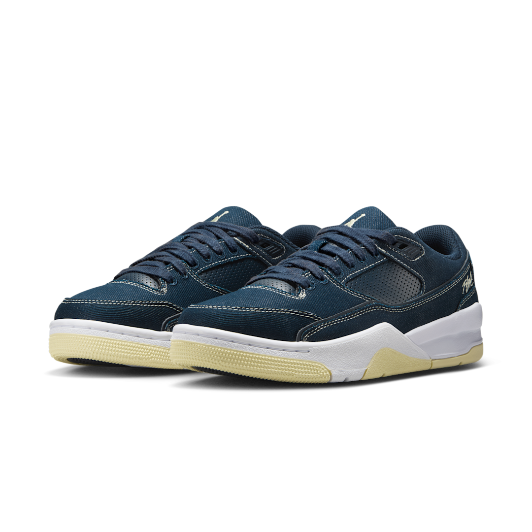 Overkicks - Air Jordan Flight Court Obsidian White Alabaster (IH4489-451) - vista trasera