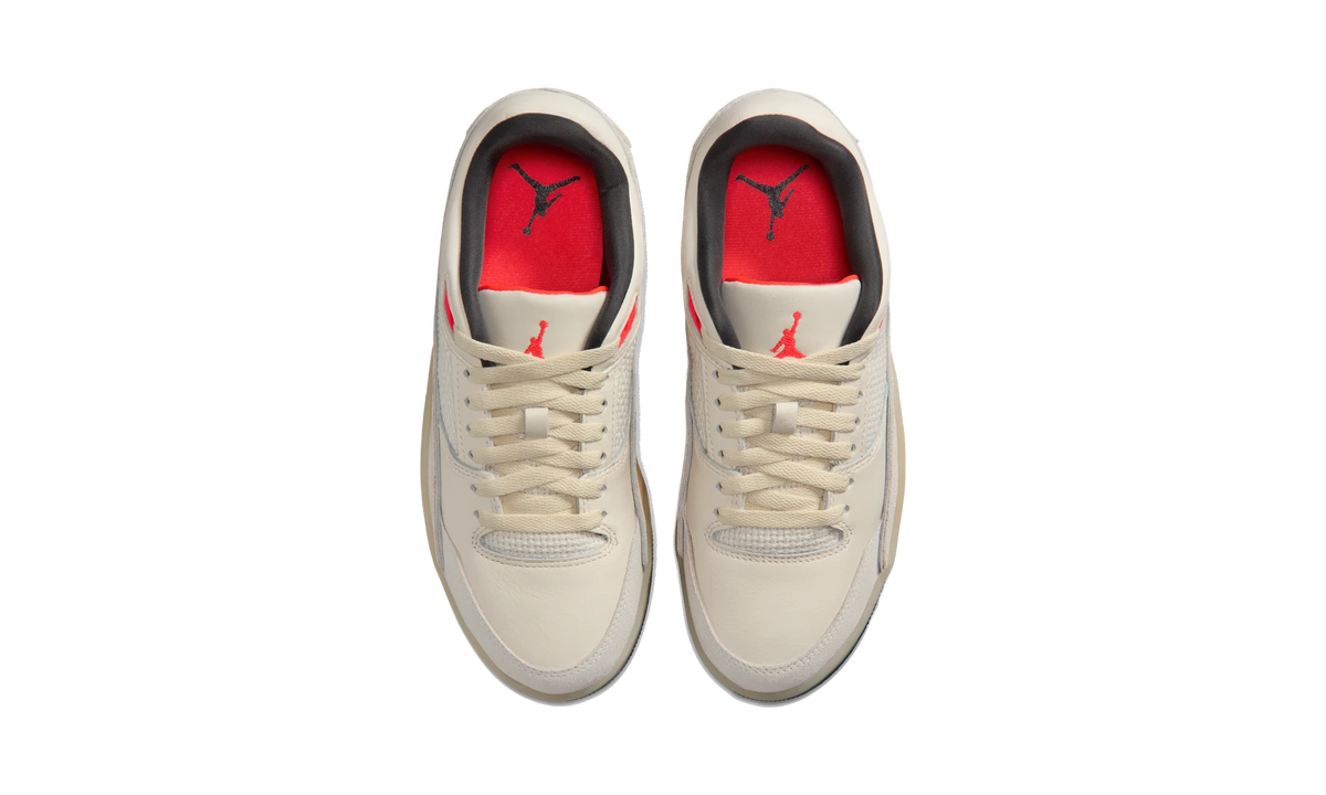Overkicks - Air Jordan Flight Court Pale Ivory Anthracite Infrared (FZ9854-108) - vista superior