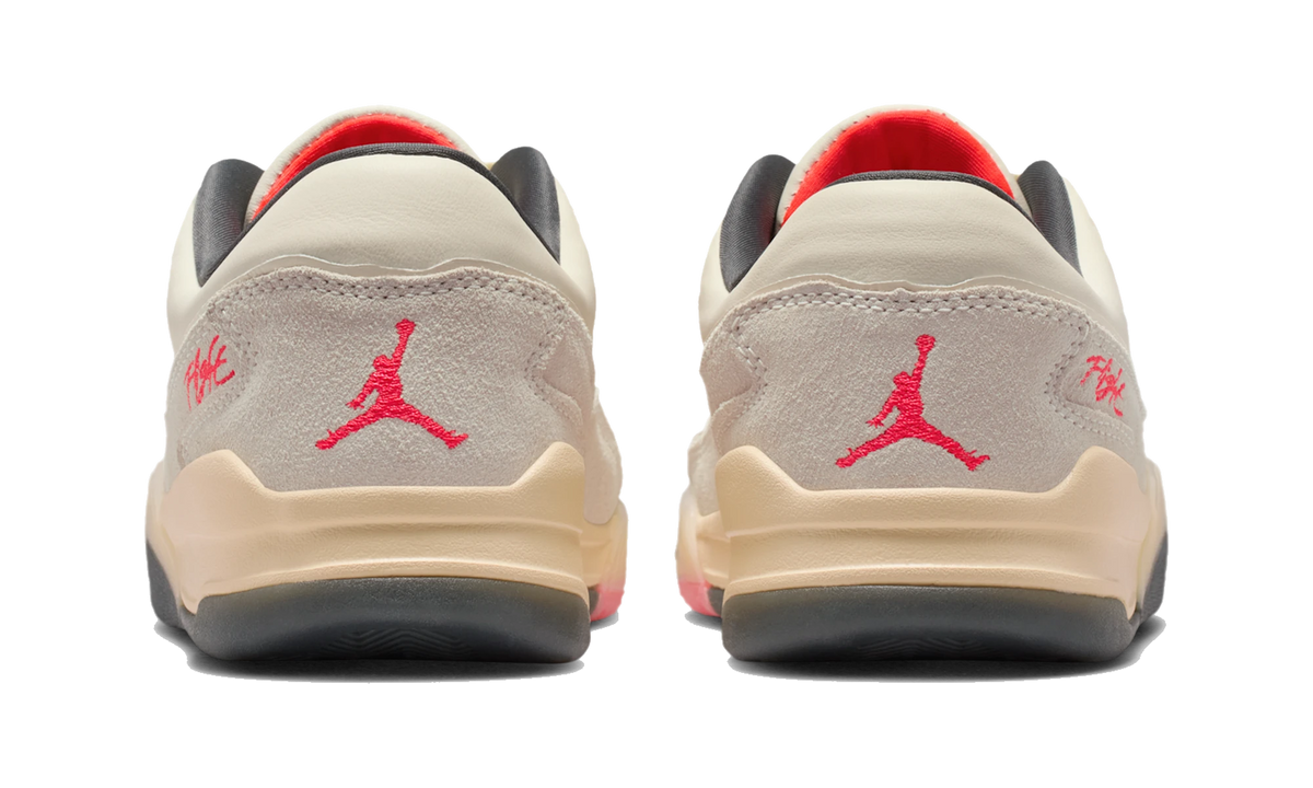 Overkicks - Air Jordan Flight Court Pale Ivory Anthracite Infrared (FZ9854-108) - detalle talón