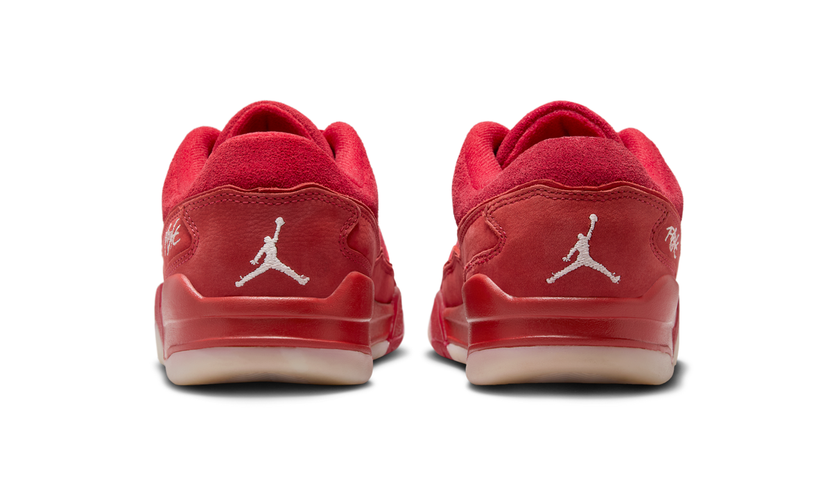 Overkicks - Air Jordan Flight Court Varsity Red Muslin Sail (FZ9854-601) - detalle talón
