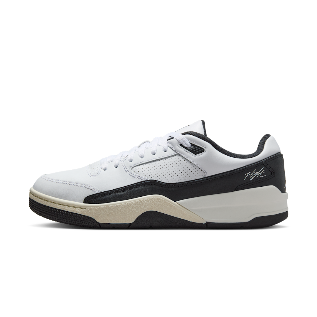 Overkicks - Air Jordan Flight Court White Black Sail (HF3255-112) - vista lateral