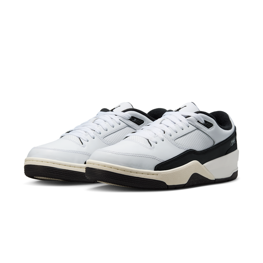 Overkicks - Air Jordan Flight Court White Black Sail (HF3255-112) - vista trasera