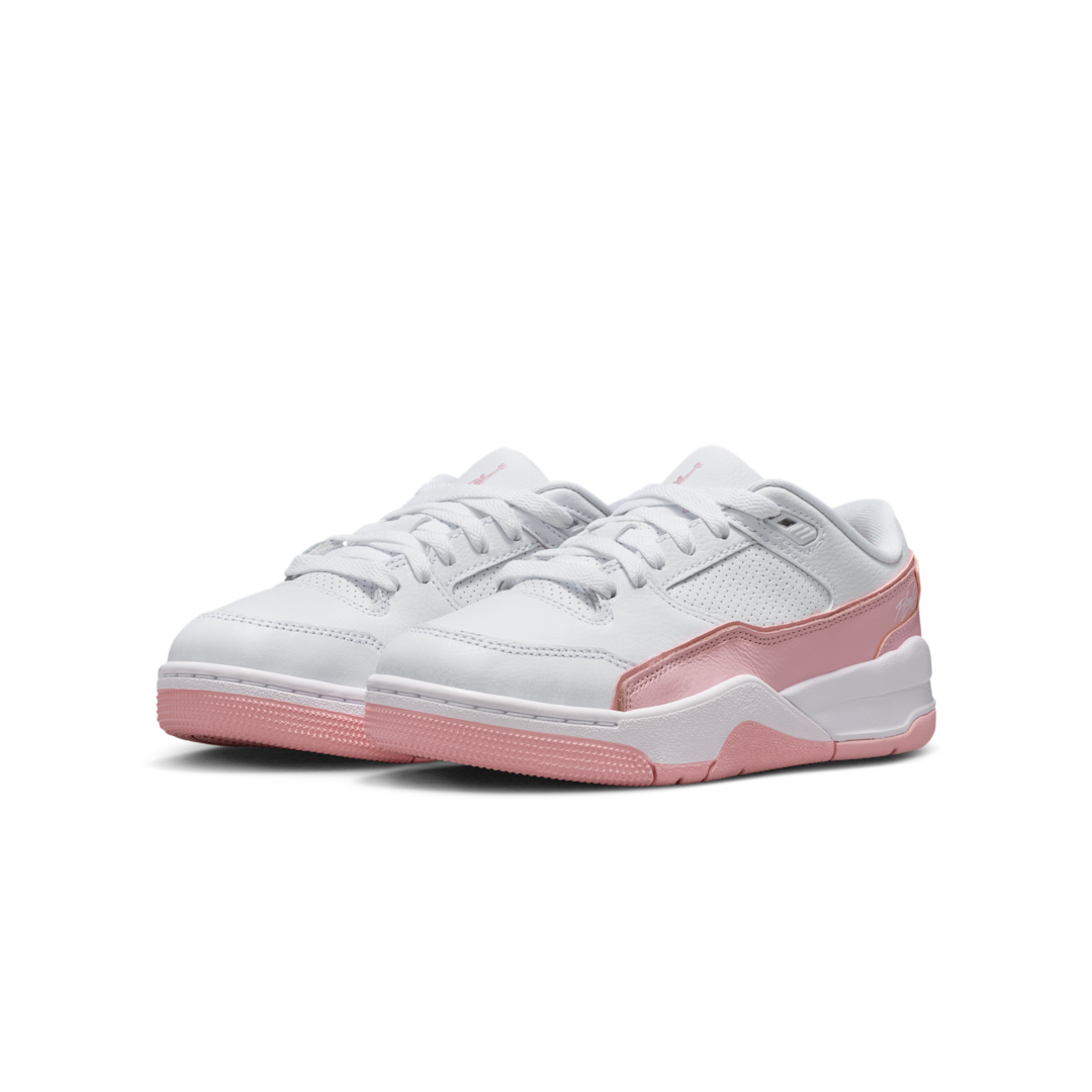 Overkicks - Air Jordan Flight Court White Medium Soft Pink (GS) (HF3333-161) - imagen 2