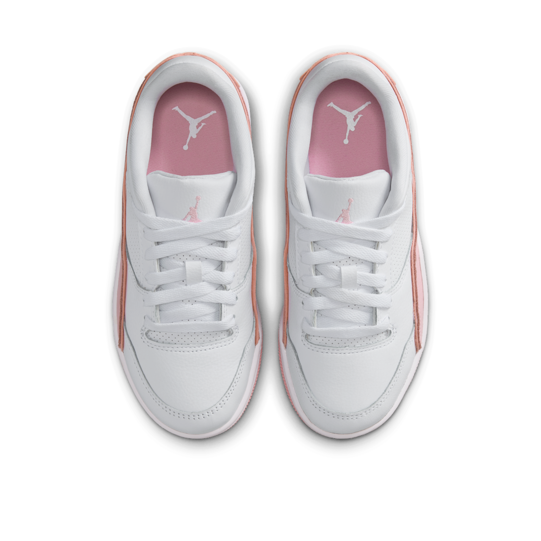 Overkicks - Air Jordan Flight Court White Medium Soft Pink (GS) (HF3333-161) - imagen 3