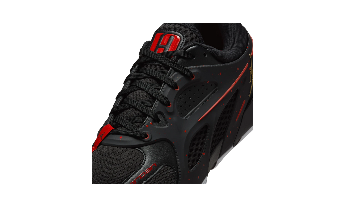 Overkicks - Air Jordan Heir Black Red Metallic Gold (FQ3858-076) - detalle lateral interior