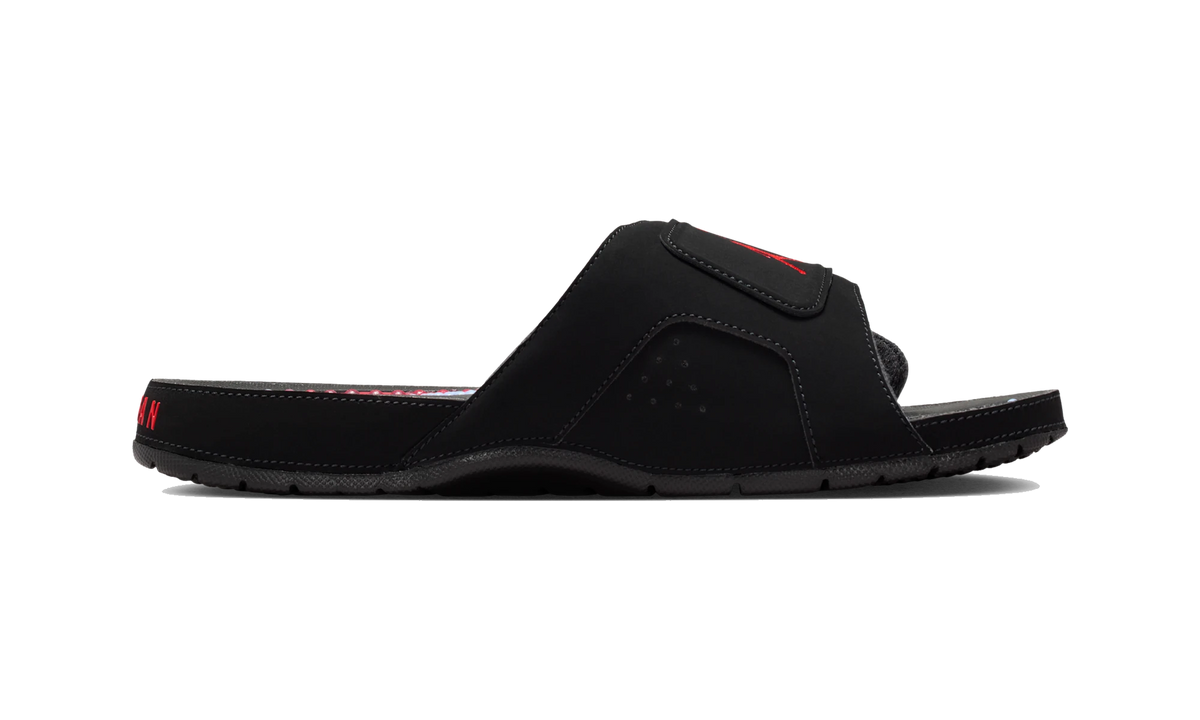 Overkicks - Air Jordan Hydro 6 Retro Slide Black Infrared (DM0979-009) - vista superior