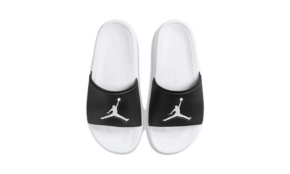 Overkicks - Air Jordan Jumpman Slide Black White (FQ1598-010) - vista trasera