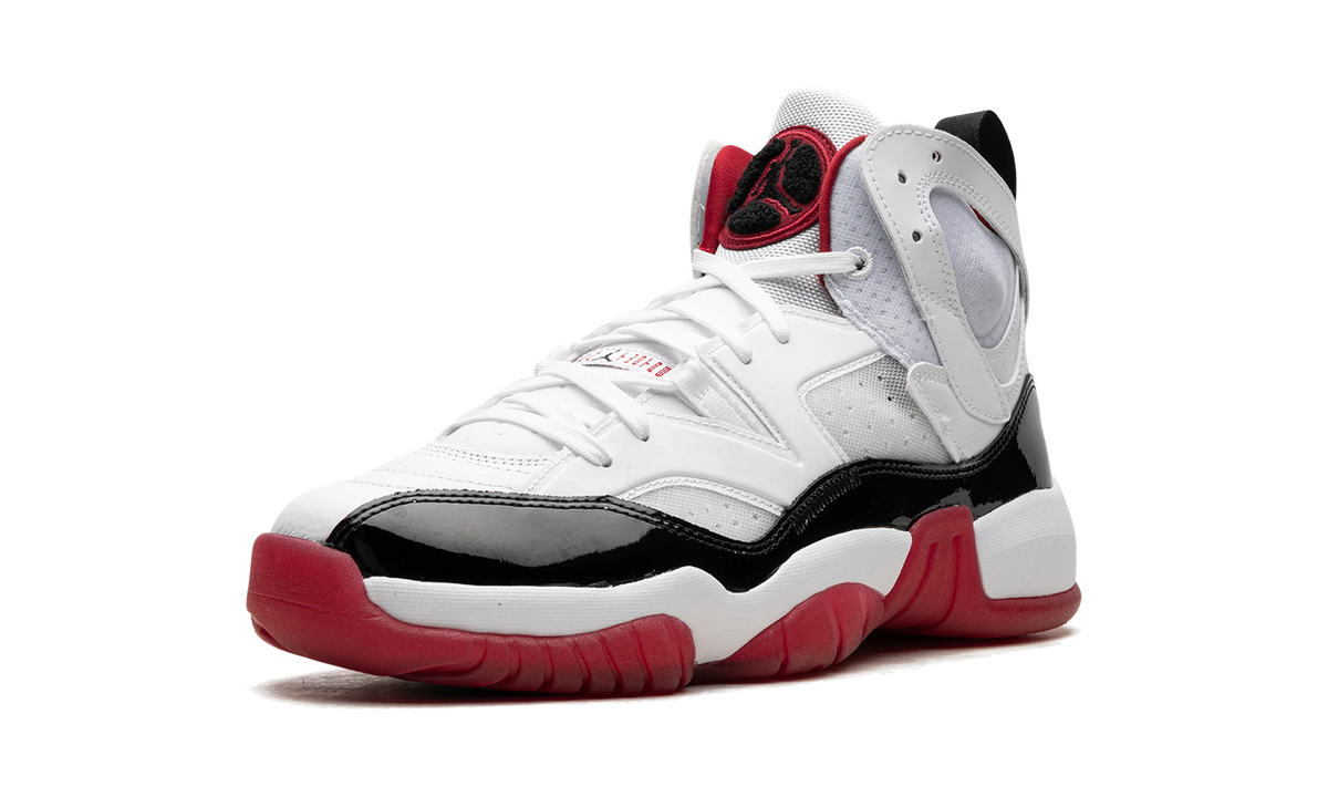Overkicks - Air Jordan Jumpman Two Trey White Gym Red Black (DO1925-106) - detalle suela
