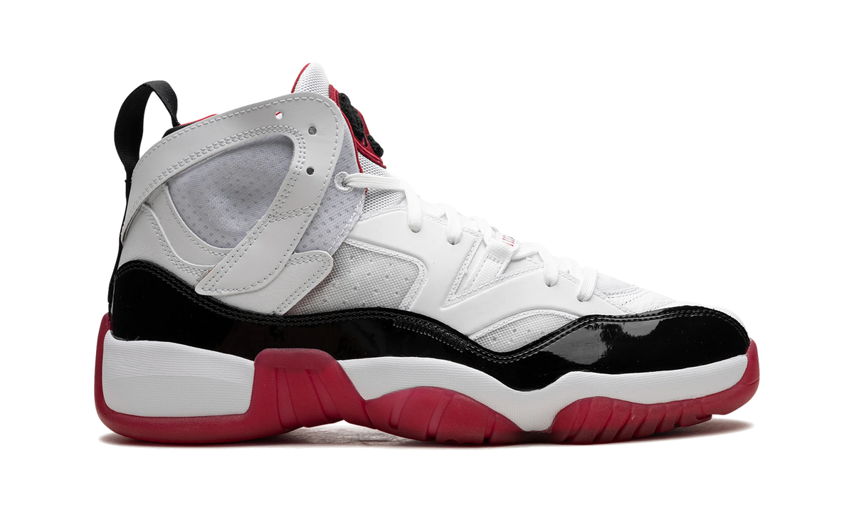 Overkicks - Air Jordan Jumpman Two Trey White Gym Red Black (DO1925-106) - detalle talón