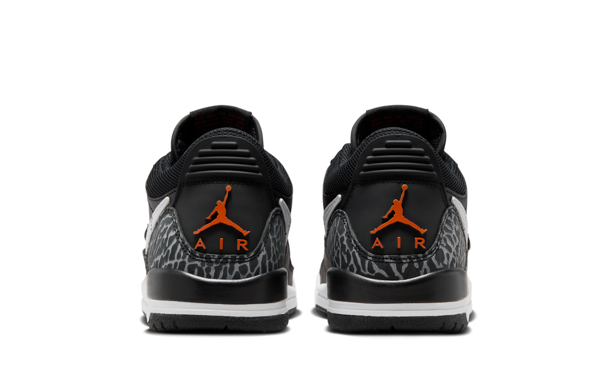 Overkicks - Air Jordan Legacy 312 Low Black White Safety Orange (CD9054-018) - detalle talón