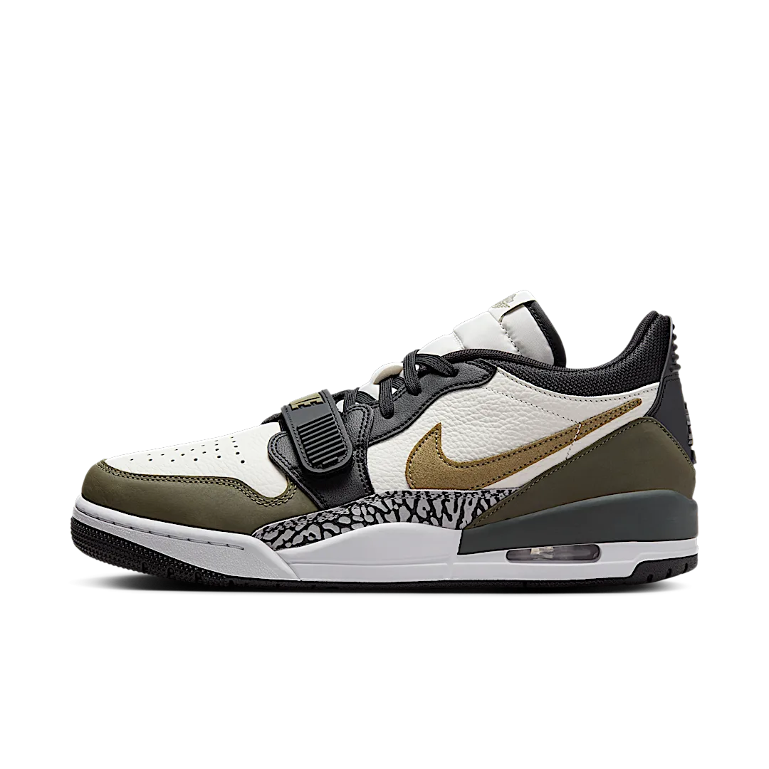 Overkicks - Air Jordan Legacy 312 Low Sail Black Medium Olive (CD7069-120) - vista lateral