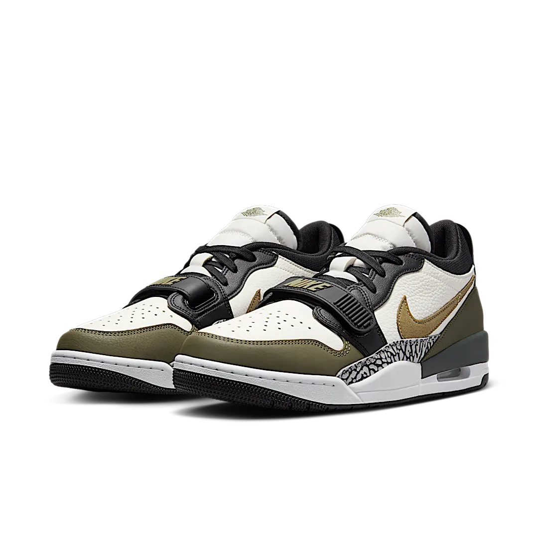 Overkicks - Air Jordan Legacy 312 Low Sail Black Medium Olive (CD7069-120) - vista trasera