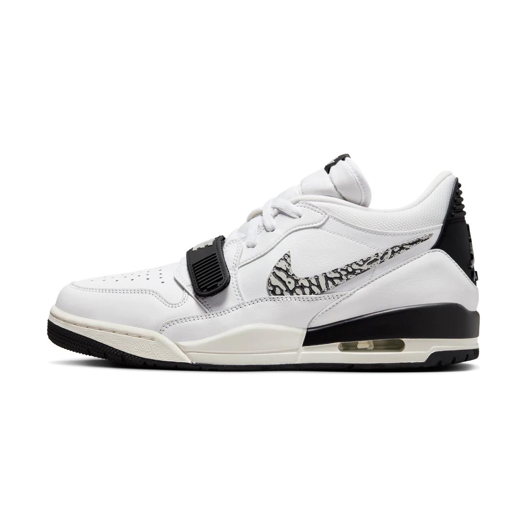 Overkicks - Air Jordan Legacy 312 Low White Black Elephant Swoosh (CD7069-110) - vista lateral