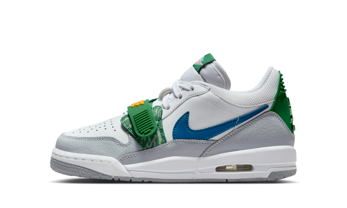 Overkicks - Air Jordan Legacy 312 Low White Pine Industrial Blue (GS) (CD9054-140) - vista lateral
