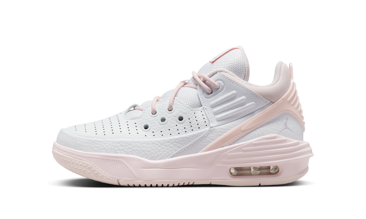 Overkicks - Air Jordan Max Aura 5 White Violet Frost Pink Wash (GS) (FD8789-100) - vista lateral