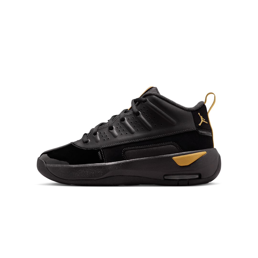 Overkicks - Air Jordan Max Aura 7 Black Metallic Gold (GS) (HQ2089-007) - vista lateral