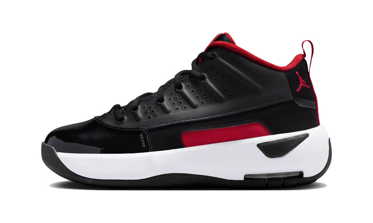 Overkicks - Air Jordan Max Aura 7 Black Varsity Red (GS) (HQ2089-003) - vista lateral
