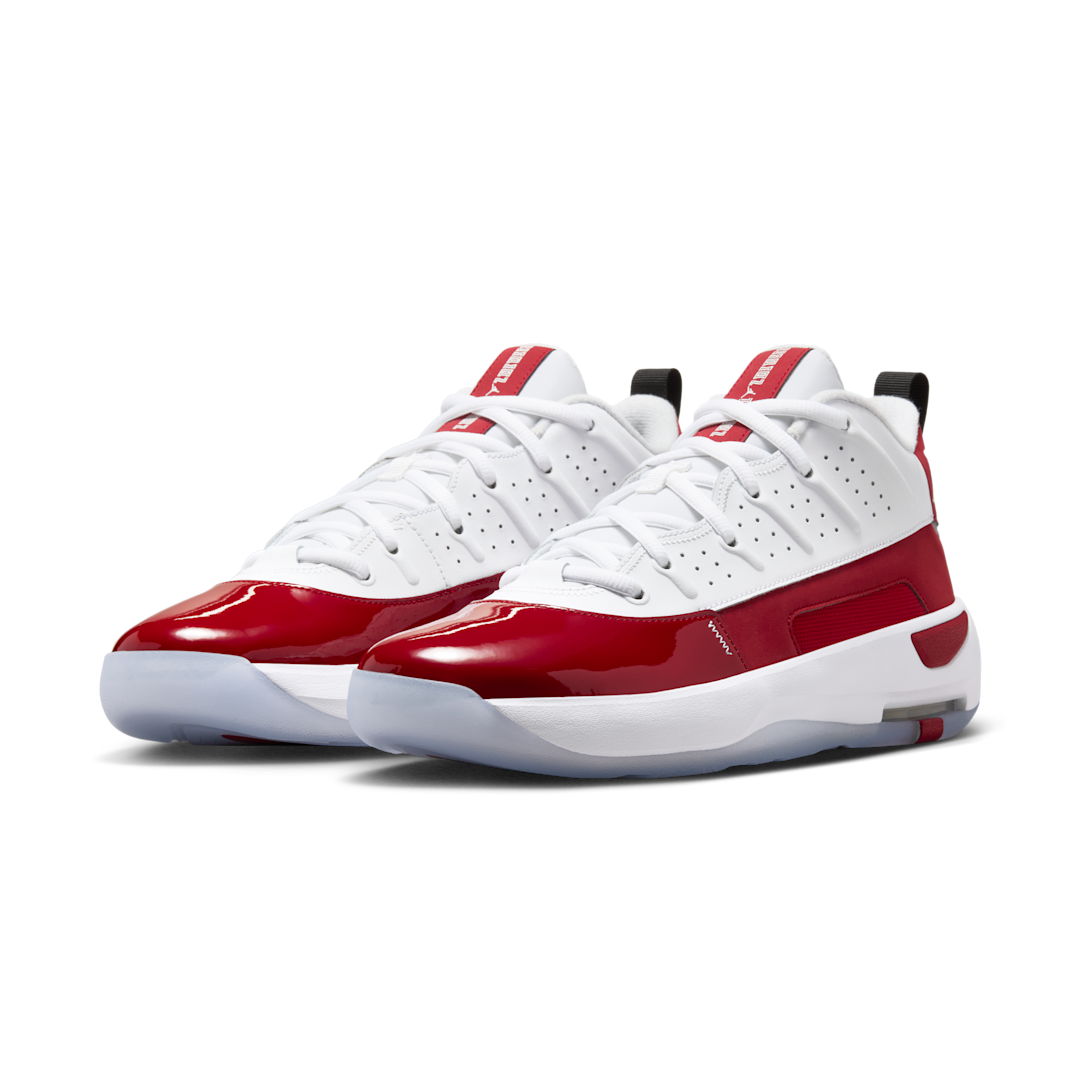 Overkicks - Air Jordan Max Aura 7 White Gym Red Black (HQ2091-106) - vista trasera