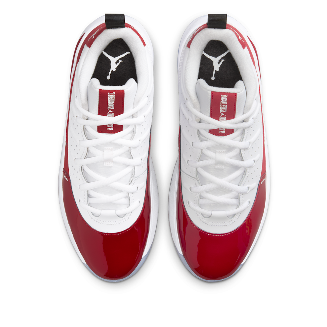Overkicks - Air Jordan Max Aura 7 White Gym Red Black (HQ2091-106) - par completo