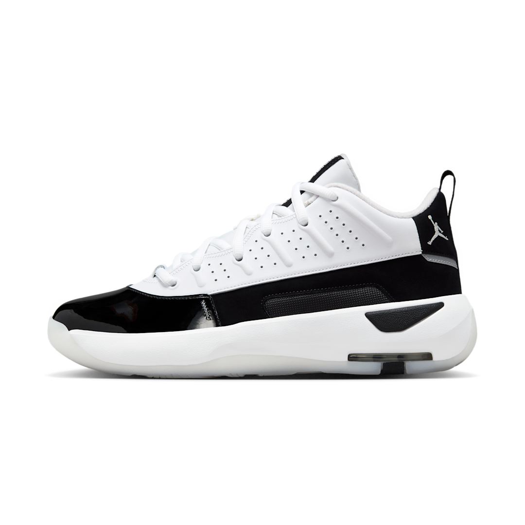 Overkicks - Air Jordan Max Aura 7 White Summit White Black (HQ2091-100) - vista lateral