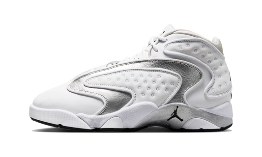 Overkicks - Air Jordan OG White Metallic Silver (2026) (CW0907-102) - vista lateral
