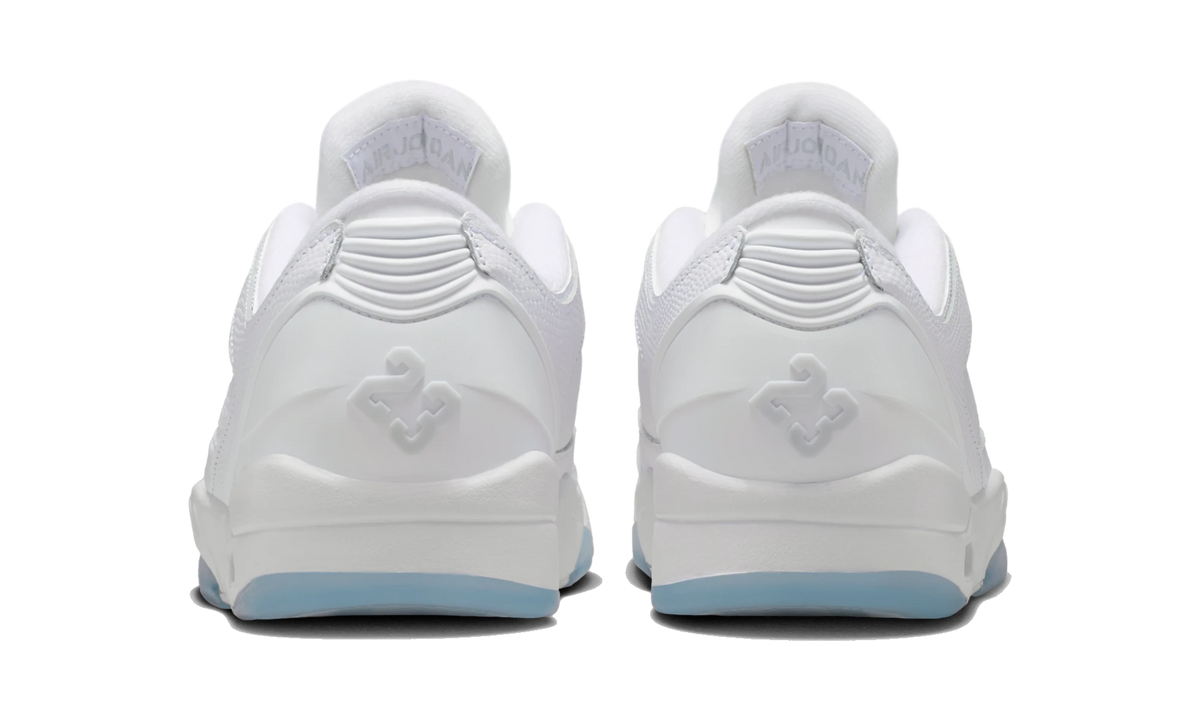 Overkicks - Air Jordan Sixty Plus Low White Pure Platinum (IH2047-101) - detalle talón