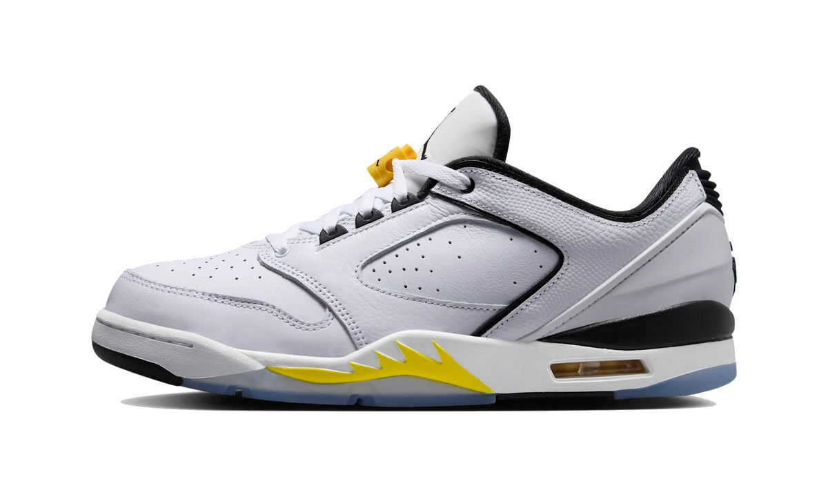 Overkicks - Air Jordan Sixty Plus Low White/Tour Yellow/Black (IH2047-103) - vista lateral